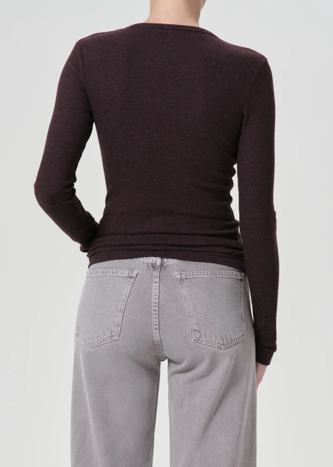 Delphi Slim Tee in Raisin sold by Agolde product image thumbnail 2