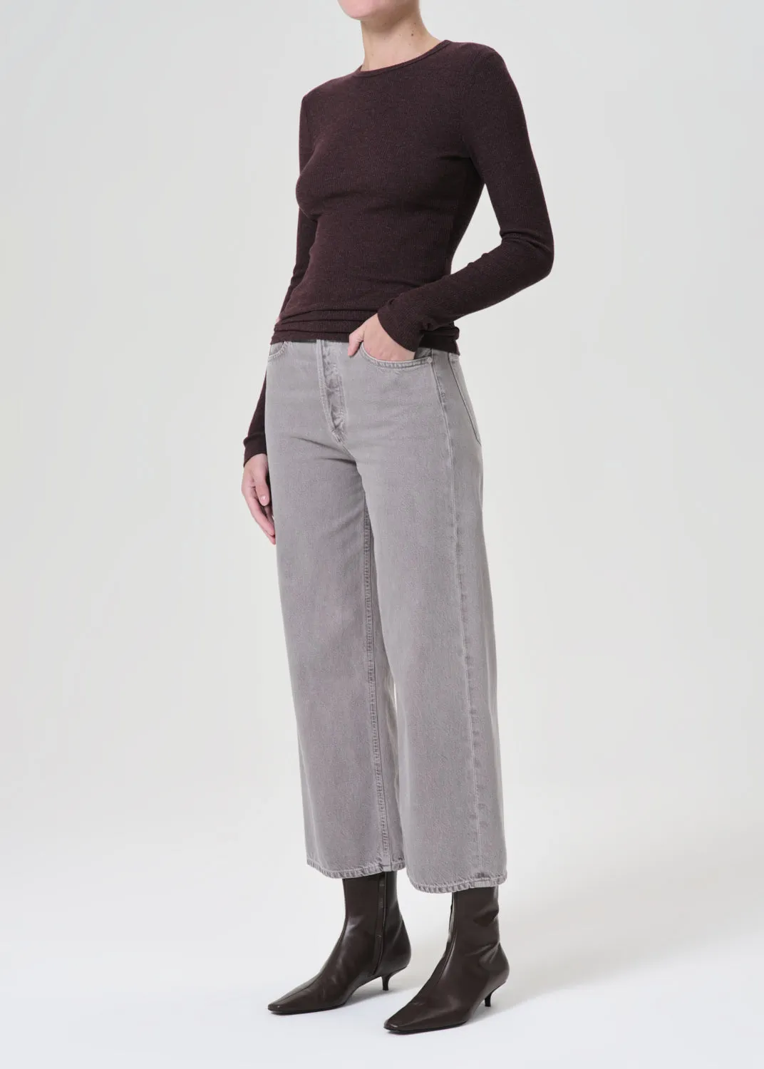 Delphi Slim Tee in Raisin sold by Agolde product image thumbnail 4