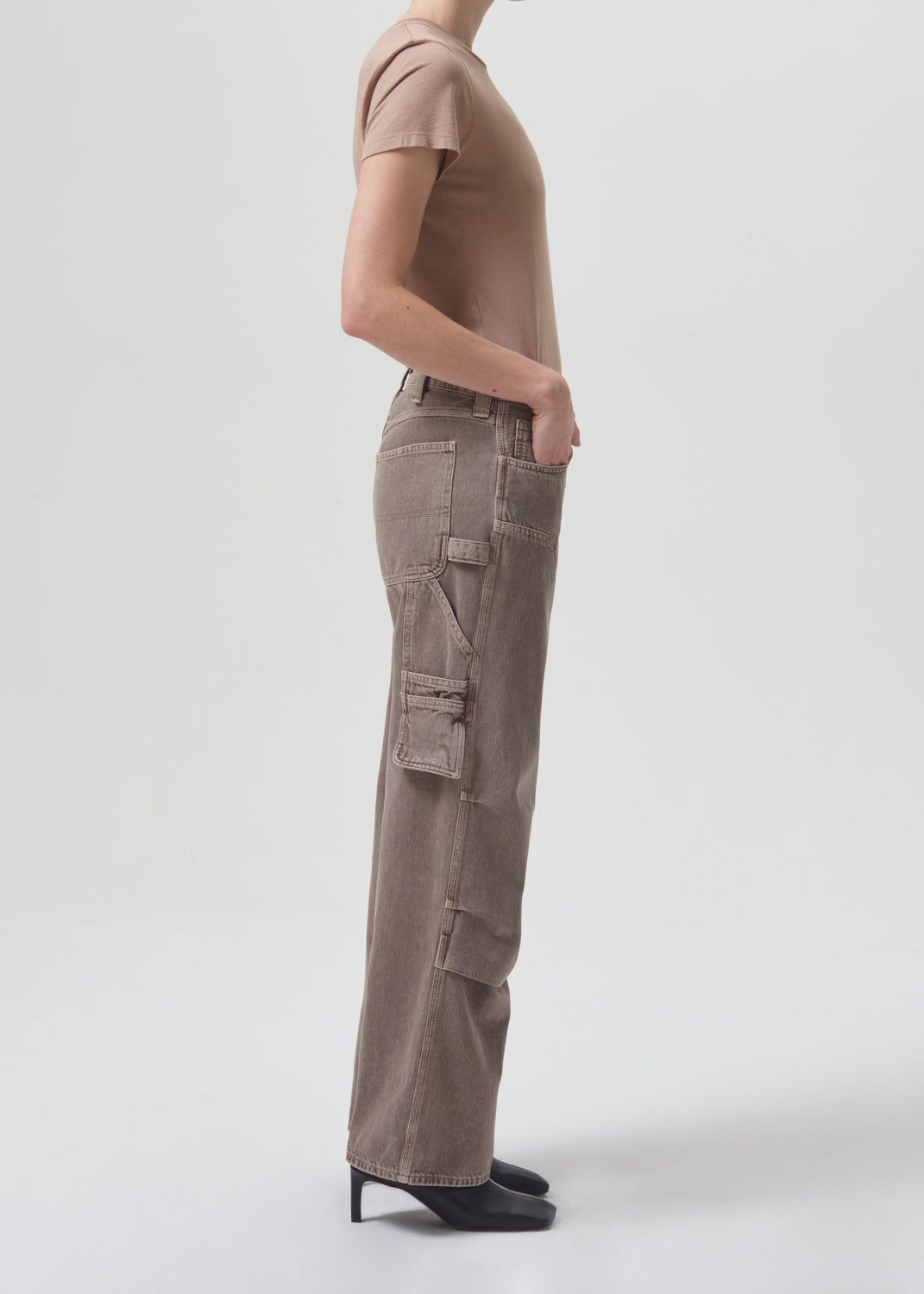 Annise Slim Tee in Wafer sold by Agolde product image thumbnail 3