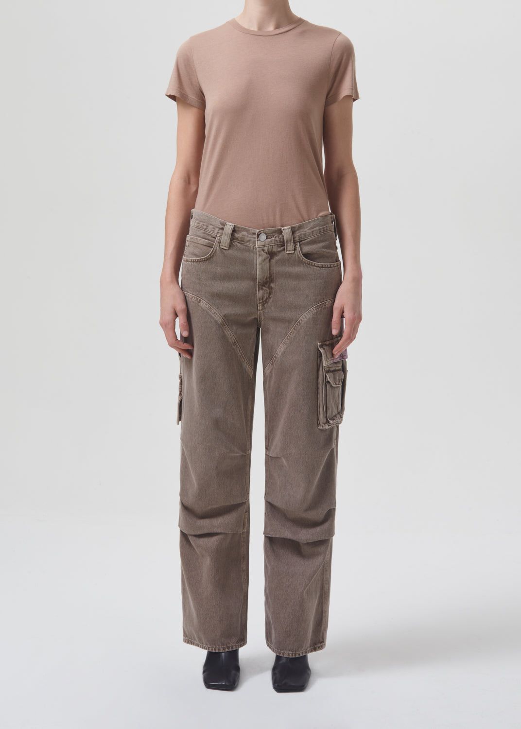 Annise Slim Tee in Wafer sold by Agolde