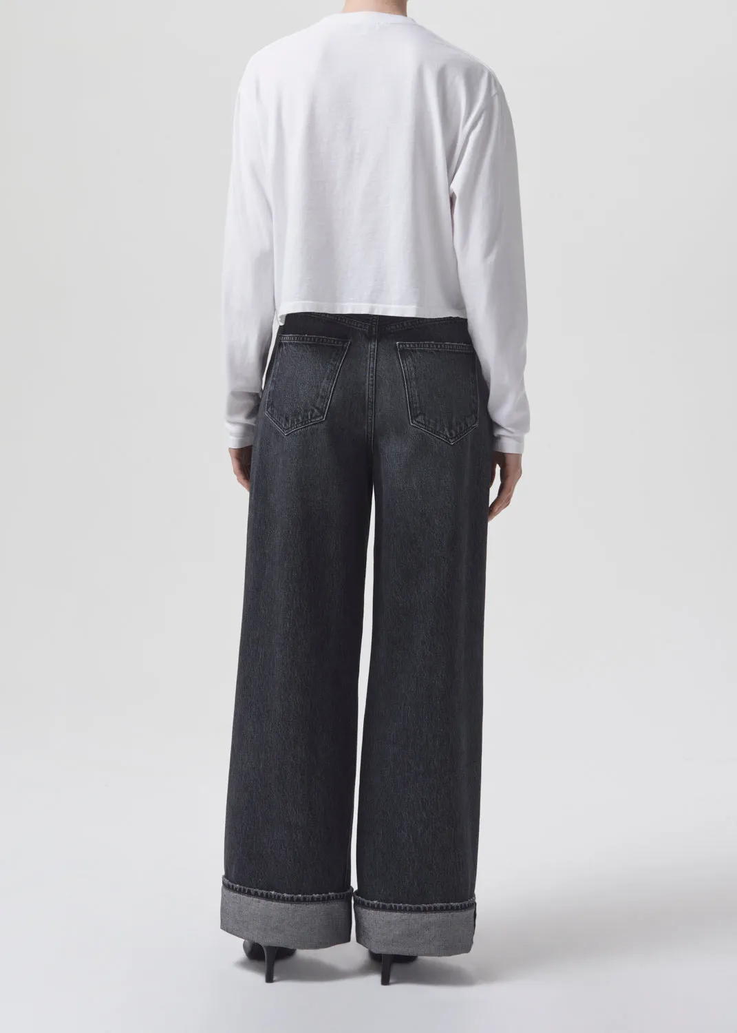 Mason Crop Tee in White sold by Agolde product image thumbnail 4