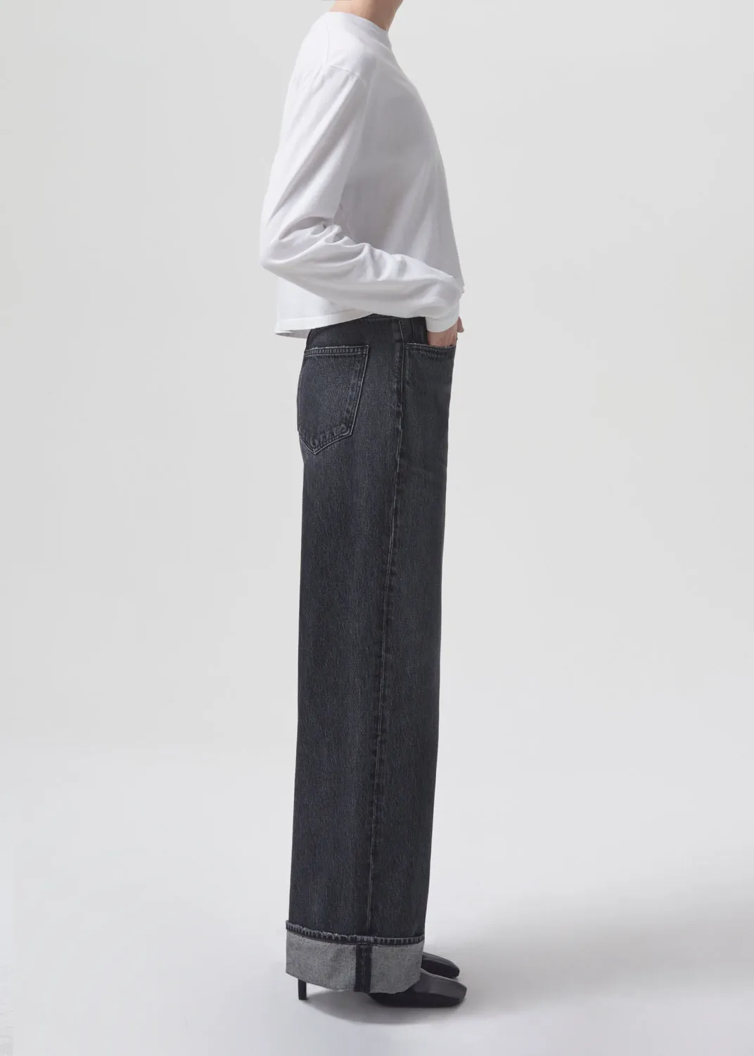 Mason Crop Tee in White sold by Agolde product image thumbnail 5