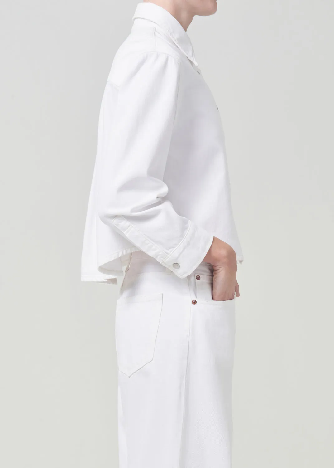 Dagmar Shirt in Milkshake sold by Agolde product image thumbnail 3