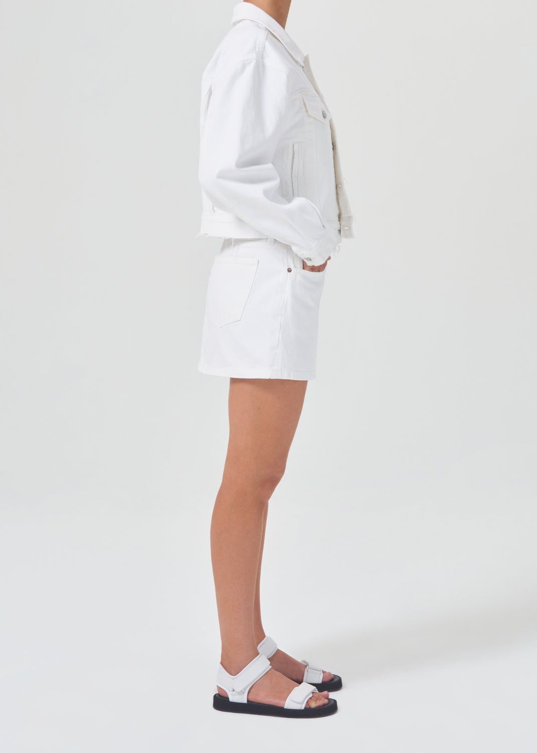 Liv Mini Skirt in Milkshake sold by Agolde product image thumbnail 3