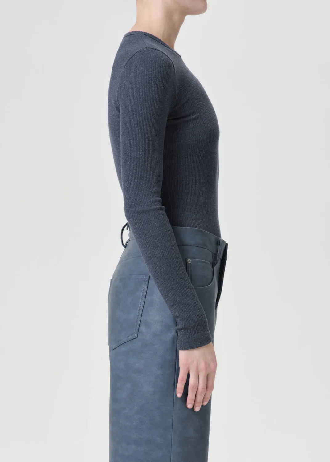 Delphi Slim Tee in Blue Jay sold by Agolde product image thumbnail 3