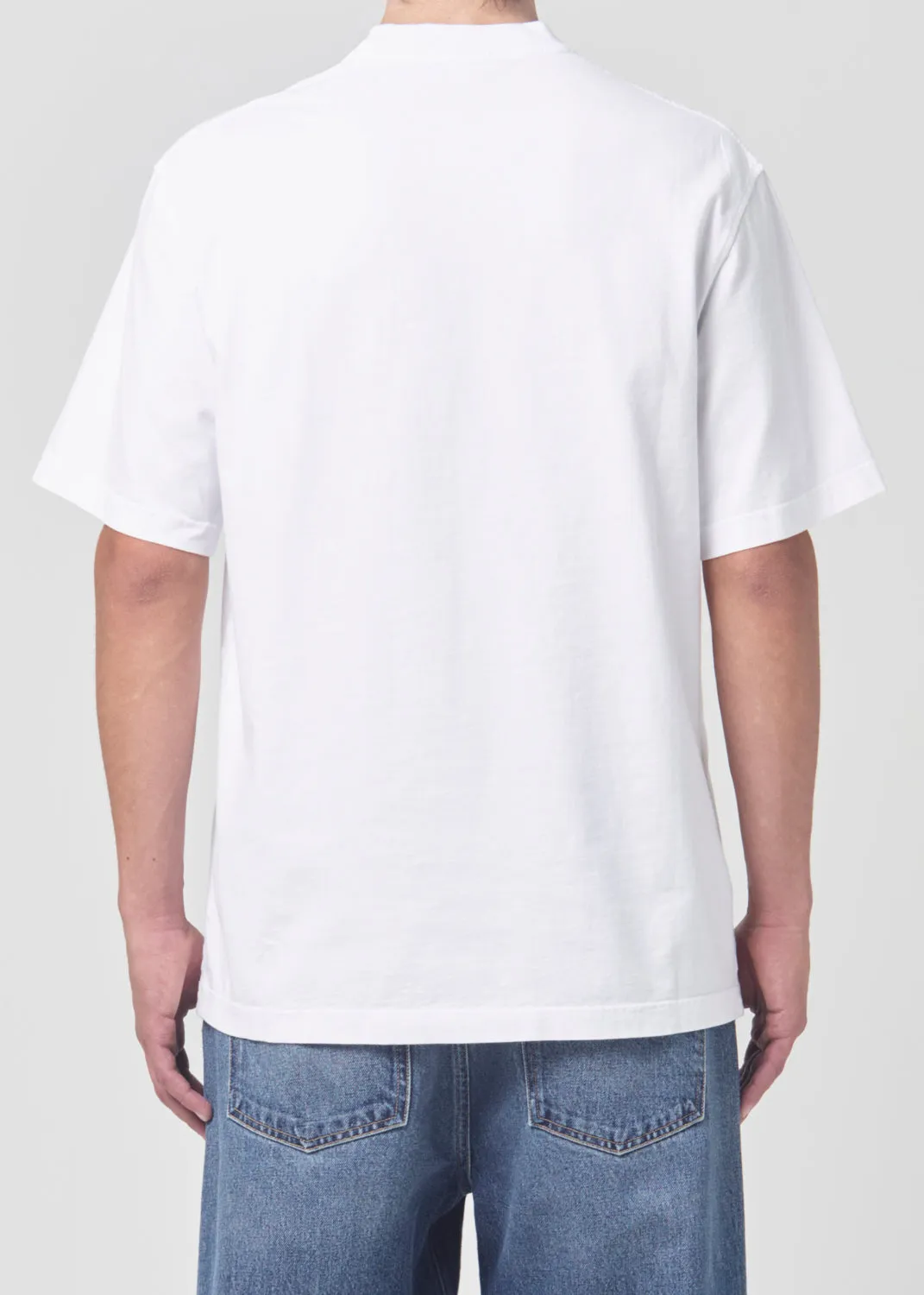 Asha Mock Neck Tee in White sold by Agolde product image thumbnail 5