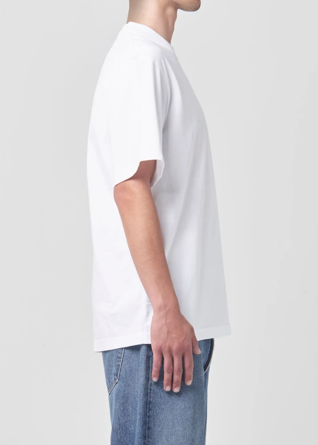 Asha Mock Neck Tee in White sold by Agolde product image thumbnail 4