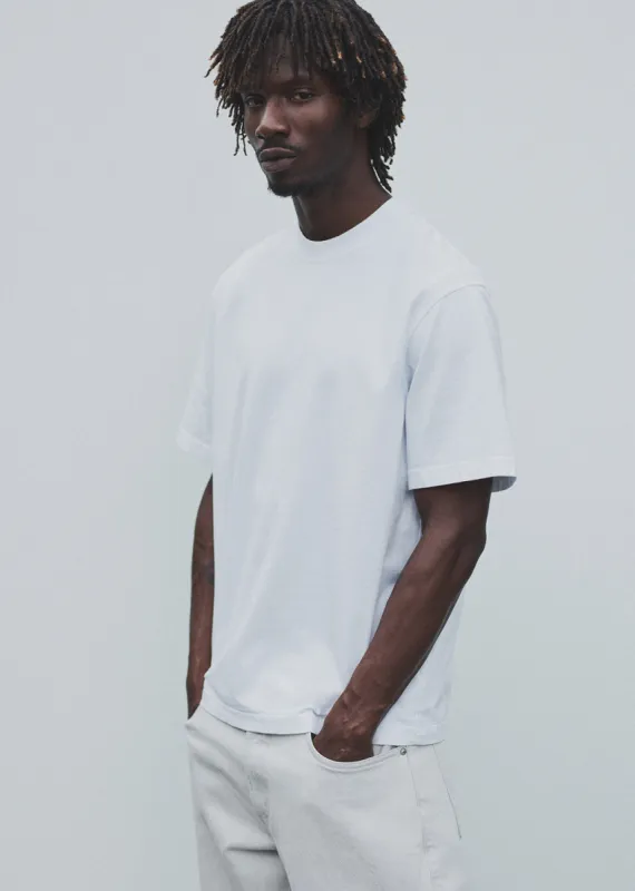 Asha Mock Neck Tee in White sold by Agolde