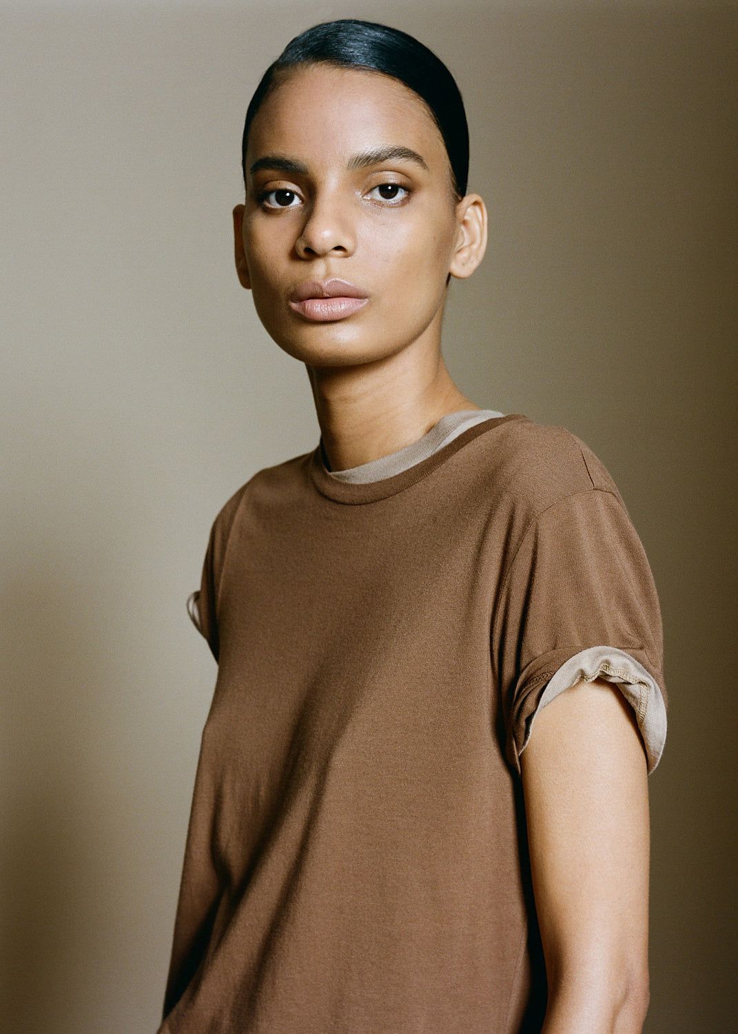 Annise Slim Tee in Beeswax sold by Agolde product image thumbnail 7