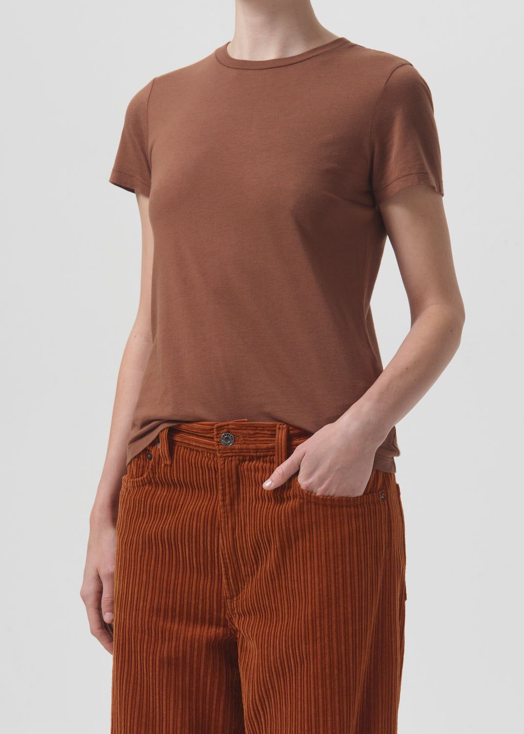 Annise Slim Tee in Beeswax sold by Agolde product image thumbnail 4