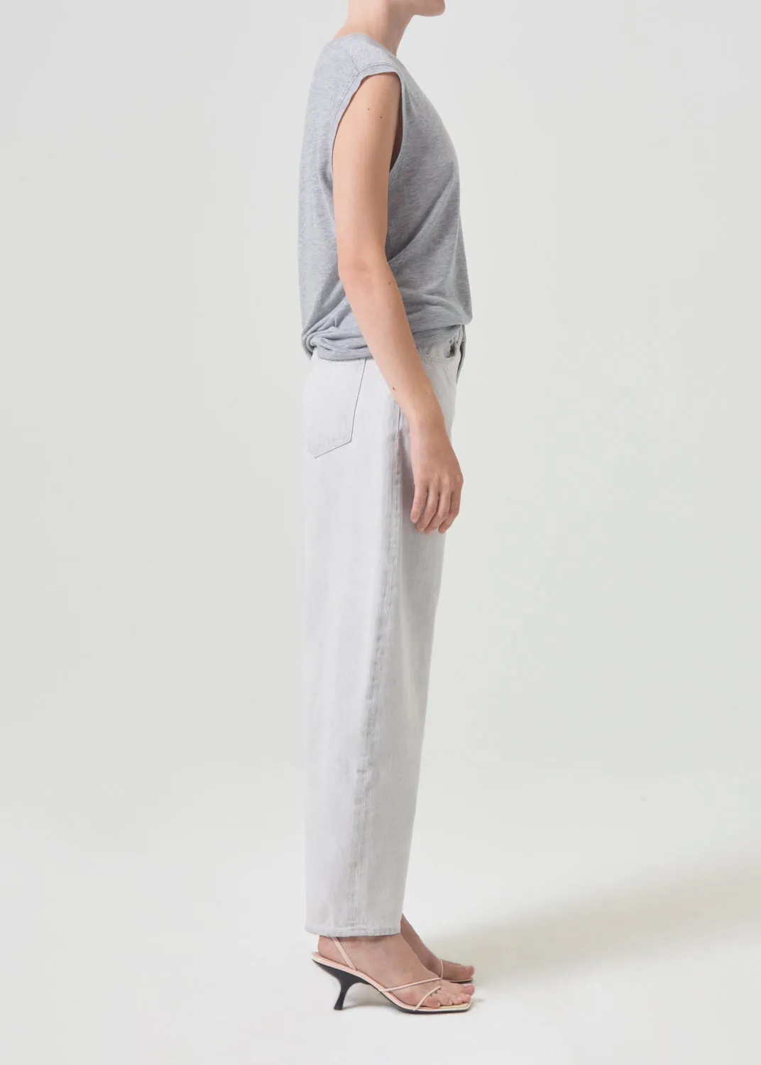 Raya Muscle Tee in Grey Heather sold by Agolde product image thumbnail 4