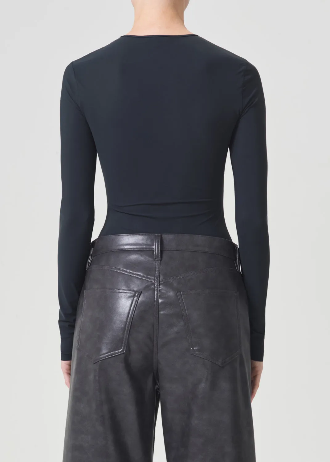 Aura Long Sleeve Bodysuit in Granite sold by Agolde product image thumbnail 3