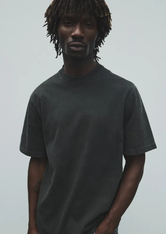 Asha Mock Neck Tee in Black sold by Agolde