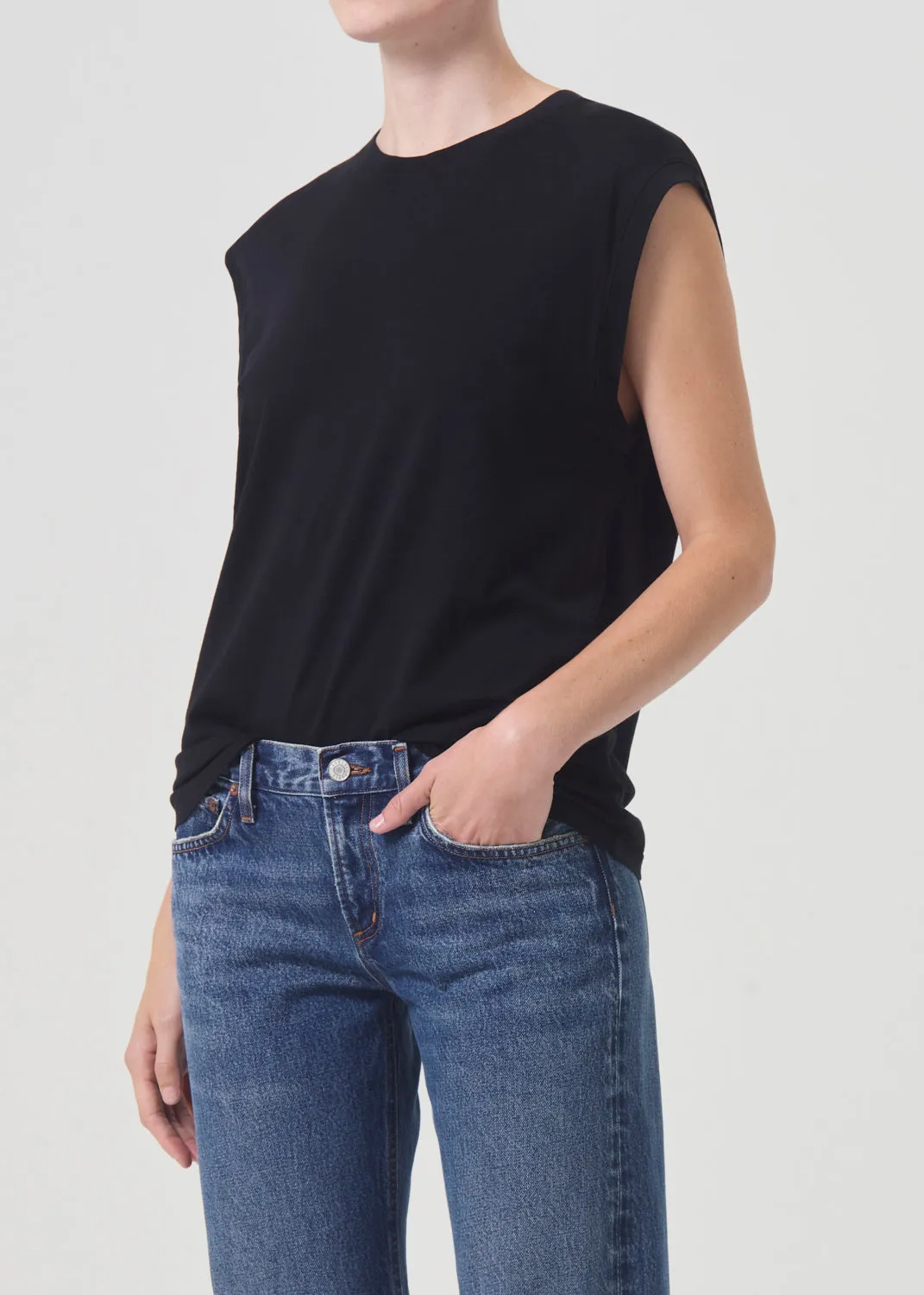 Raya Muscle Tee in Black sold by Agolde product image thumbnail 5