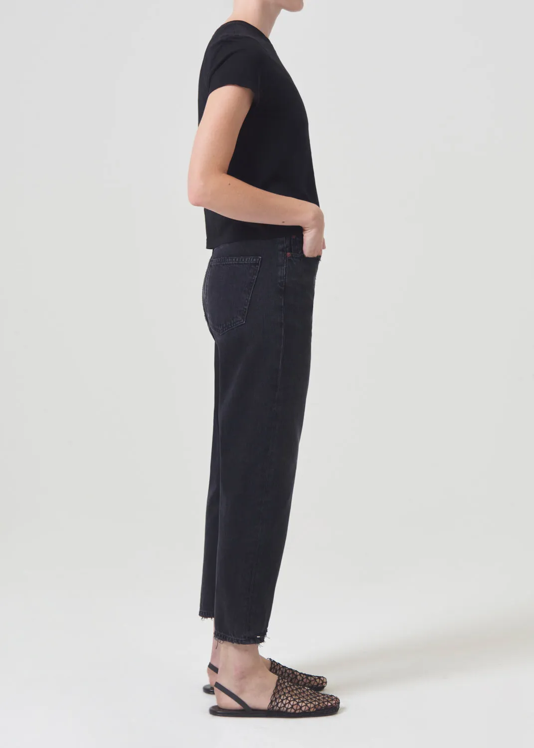 90's Crop Mid Rise Straight in Tar sold by Agolde product image thumbnail 3