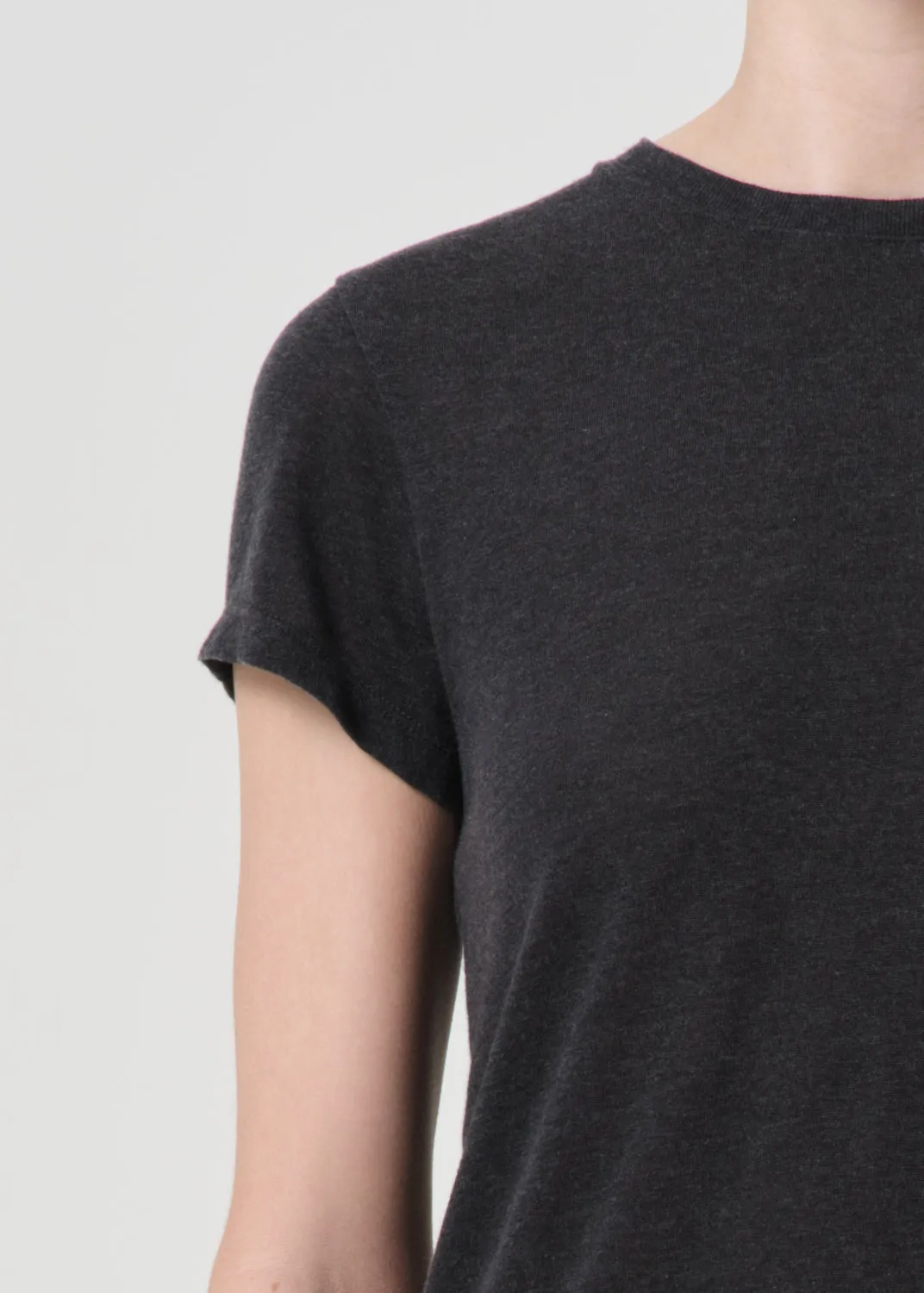 Adine Shrunken Tee in Charcoal Heather sold by Agolde product image thumbnail 4