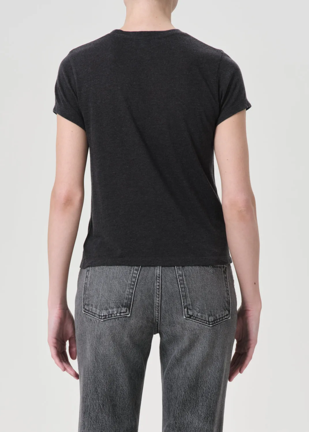 Adine Shrunken Tee in Charcoal Heather sold by Agolde product image thumbnail 2
