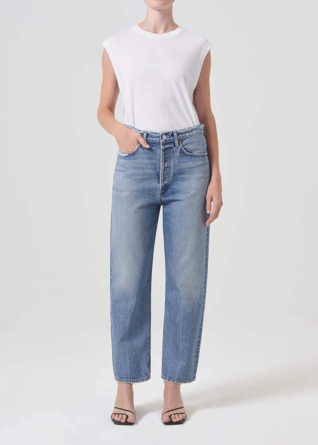 90's Crop Mid Rise Straight in Hooked sold by Agolde
