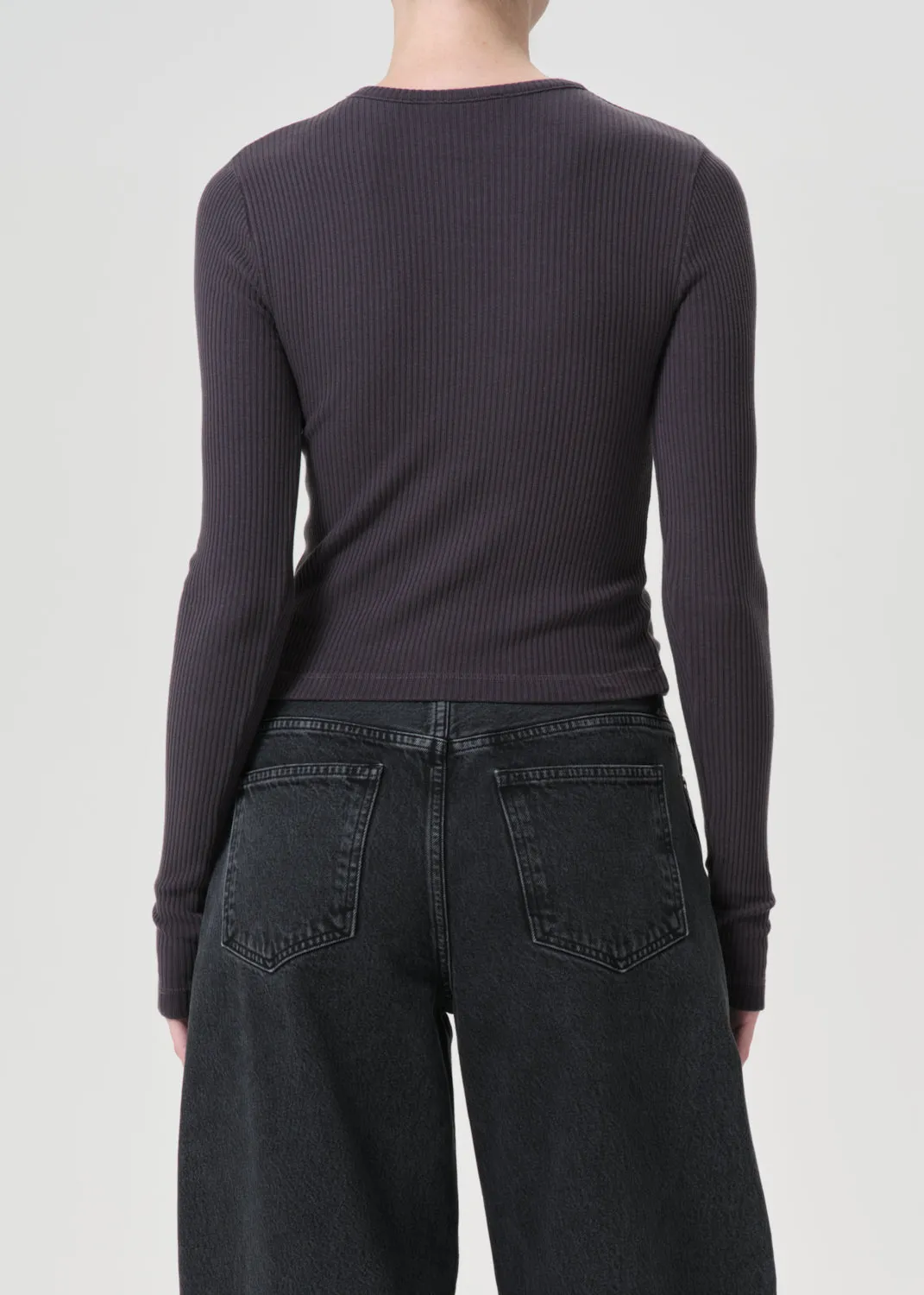 Alma Shrunken Crewneck in Shade sold by Agolde product image thumbnail 2