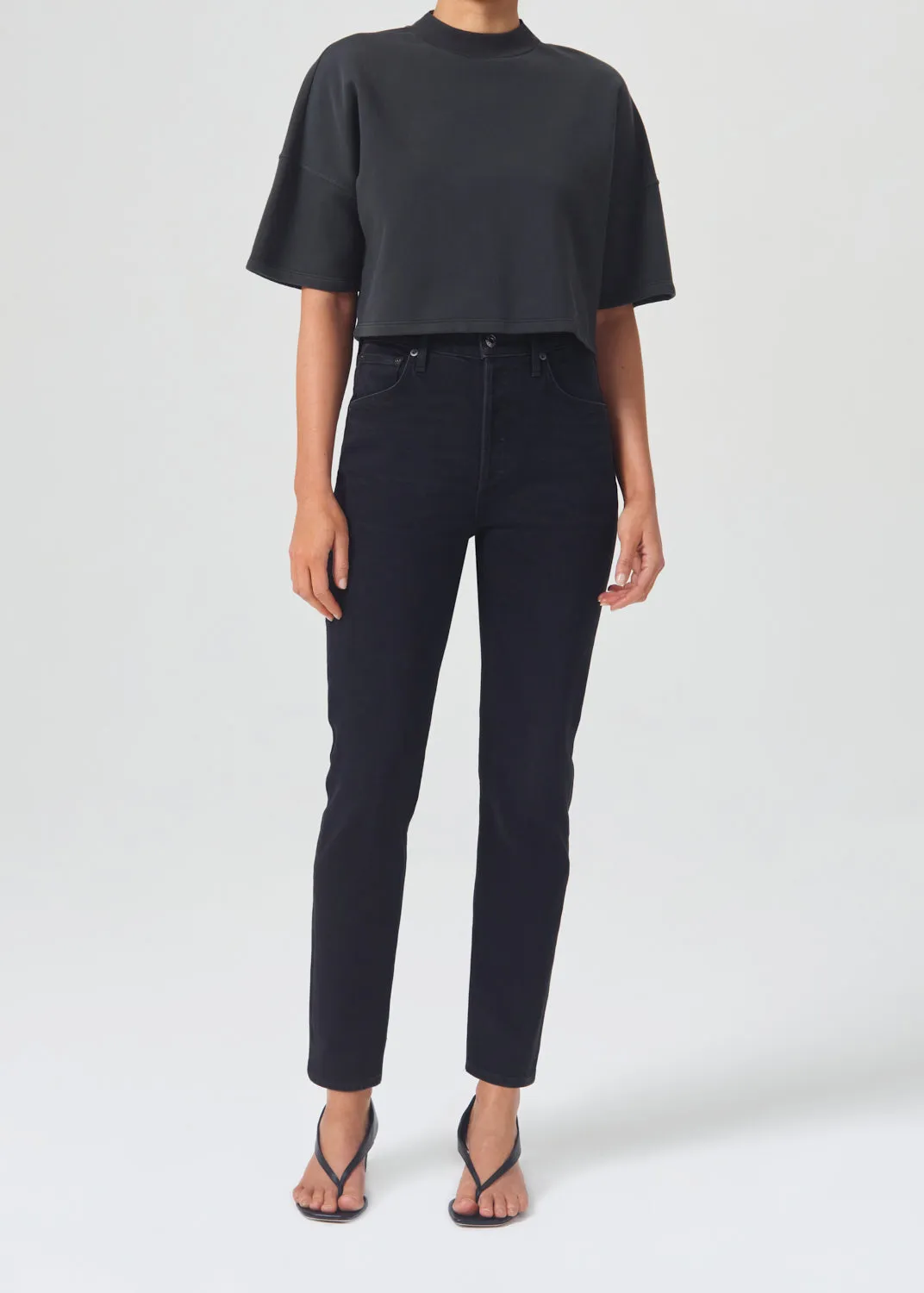 Riley Long High Rise Straight (Stretch) in Compilation sold by Agolde