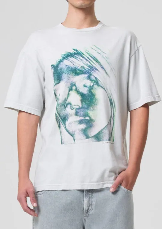 Sumner Tee (Kim) in Ice Cabbage sold by Agolde