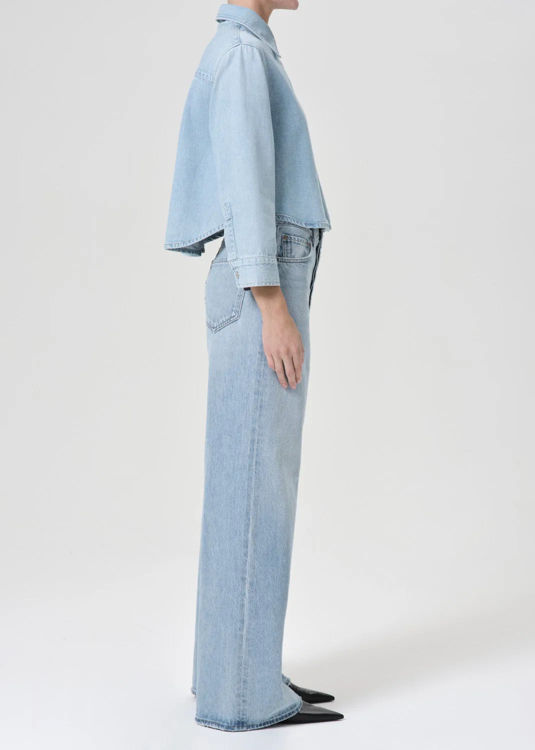 Dame High Rise Wide Leg No Cuff in Conflict sold by Agolde product image thumbnail 3