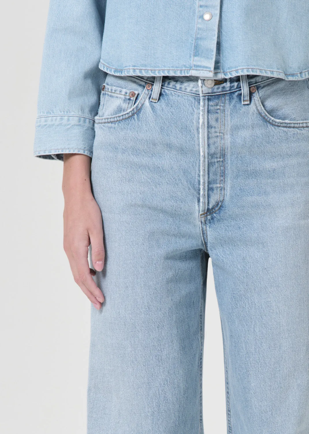 Dame High Rise Wide Leg No Cuff in Conflict sold by Agolde product image thumbnail 5