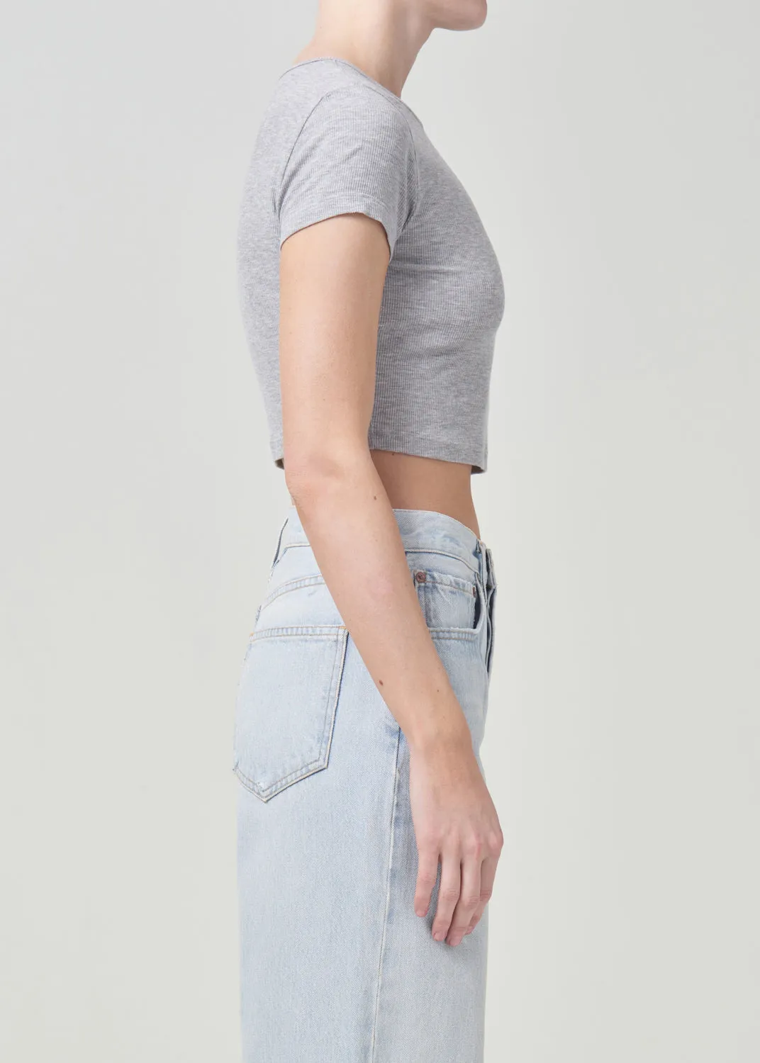 Savannah Tee in Grey Heather sold by Agolde product image thumbnail 2