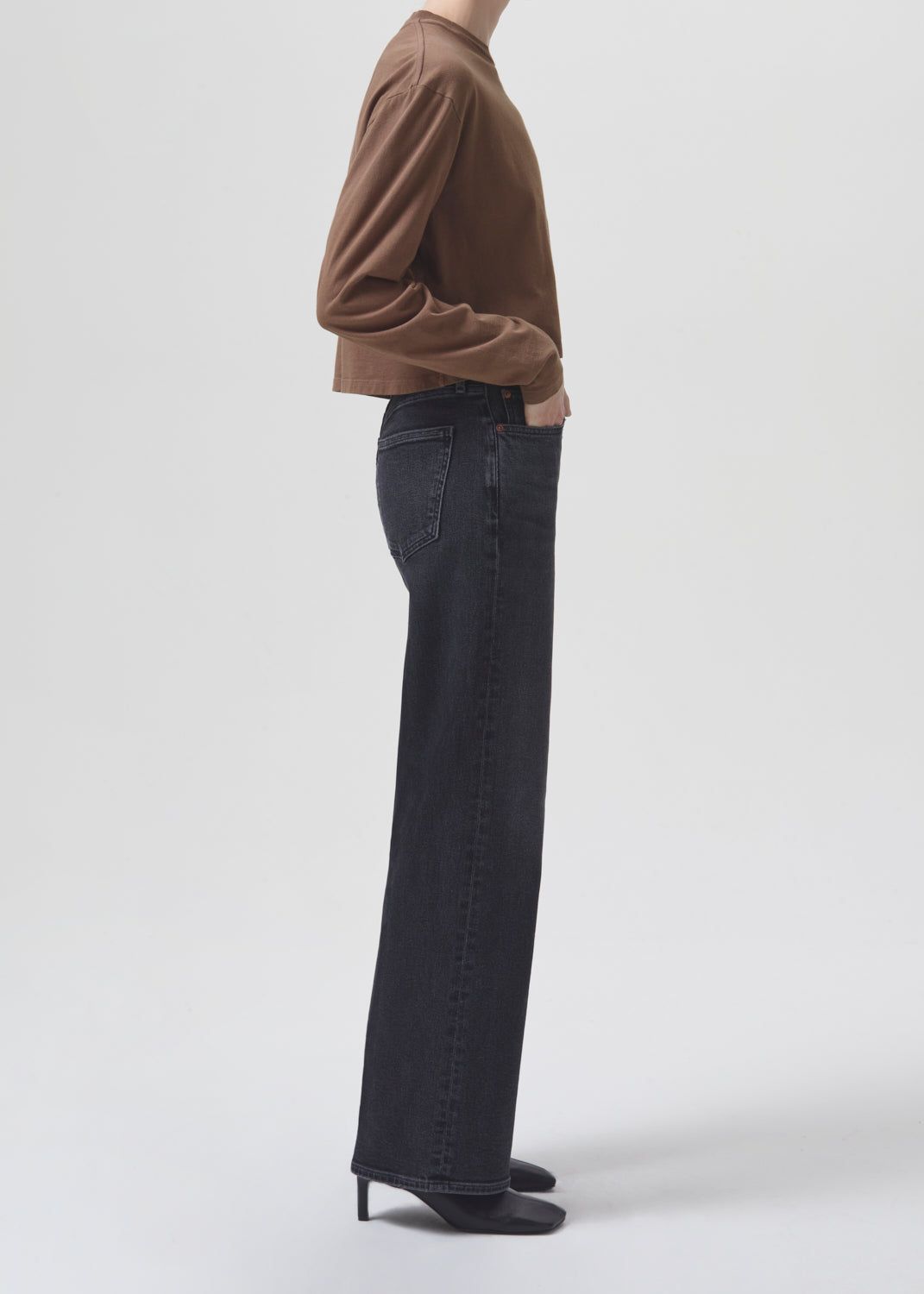 Mason Crop Tee in Mouse sold by Agolde product image thumbnail 3