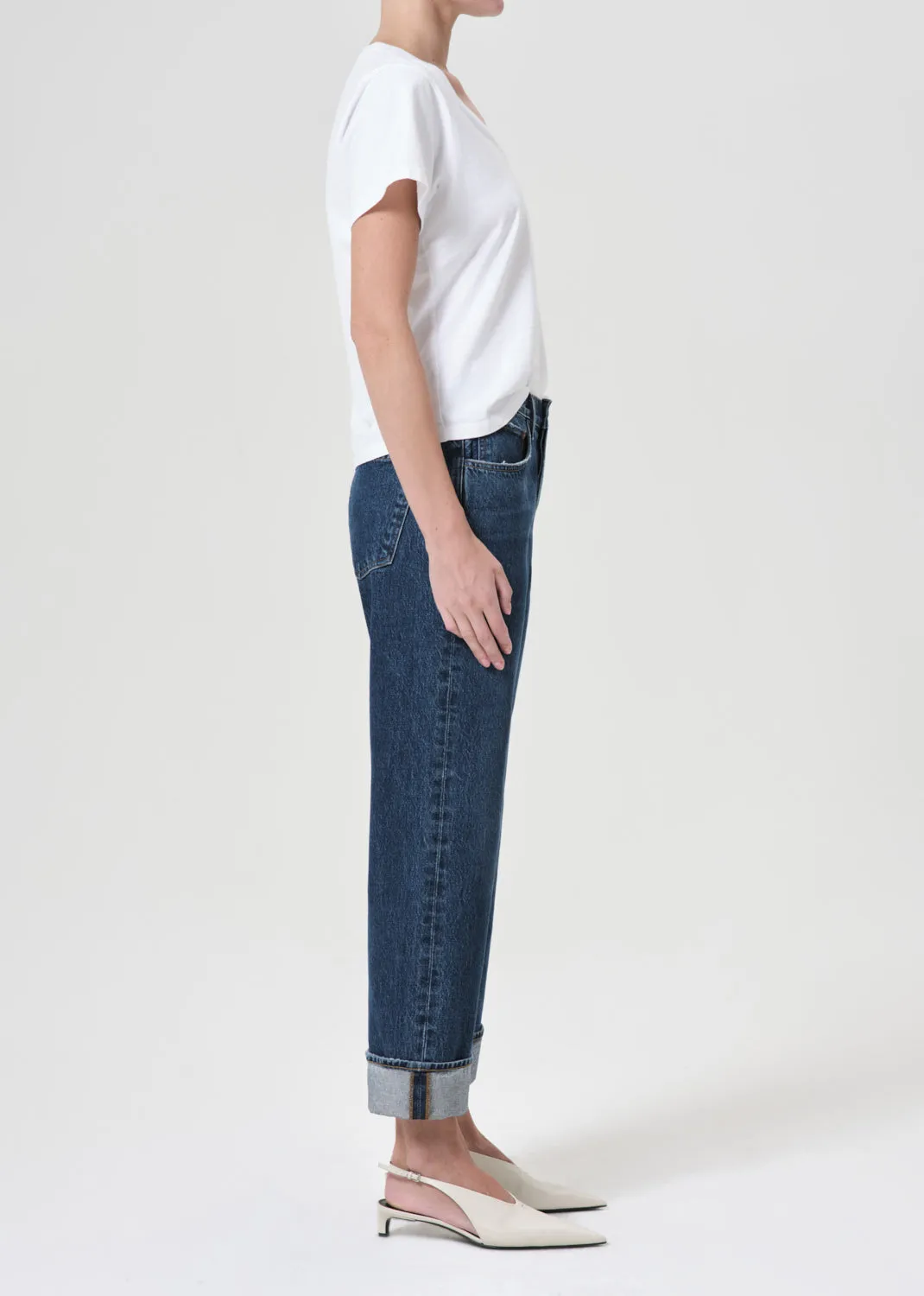 Fran Low Slung Straight in Enamour sold by Agolde product image thumbnail 3