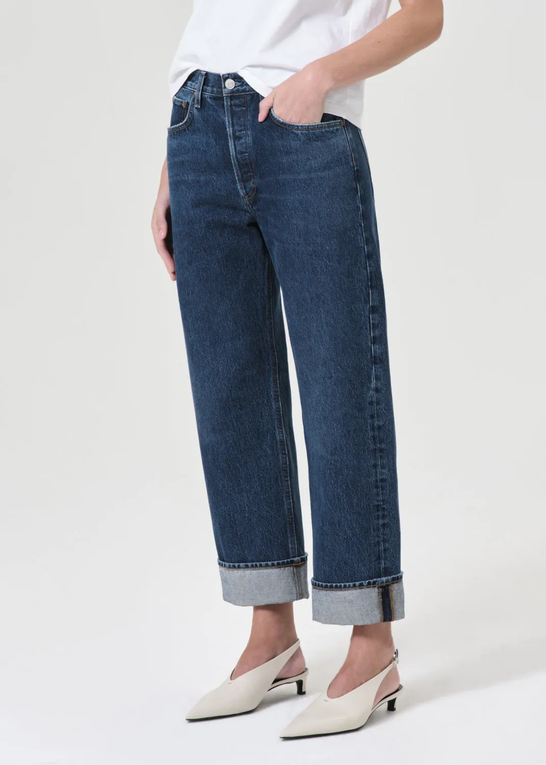 Fran Low Slung Straight in Enamour sold by Agolde product image thumbnail 4