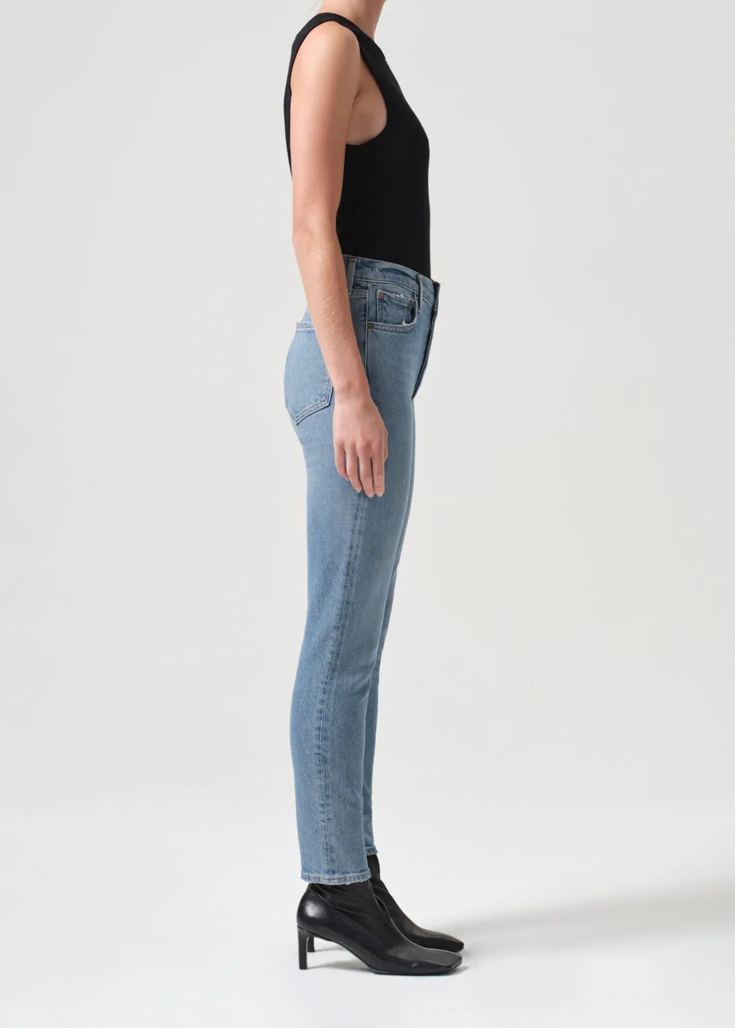 Nico High Rise Slim Fit (Stretch) in Helm sold by Agolde product image thumbnail 3