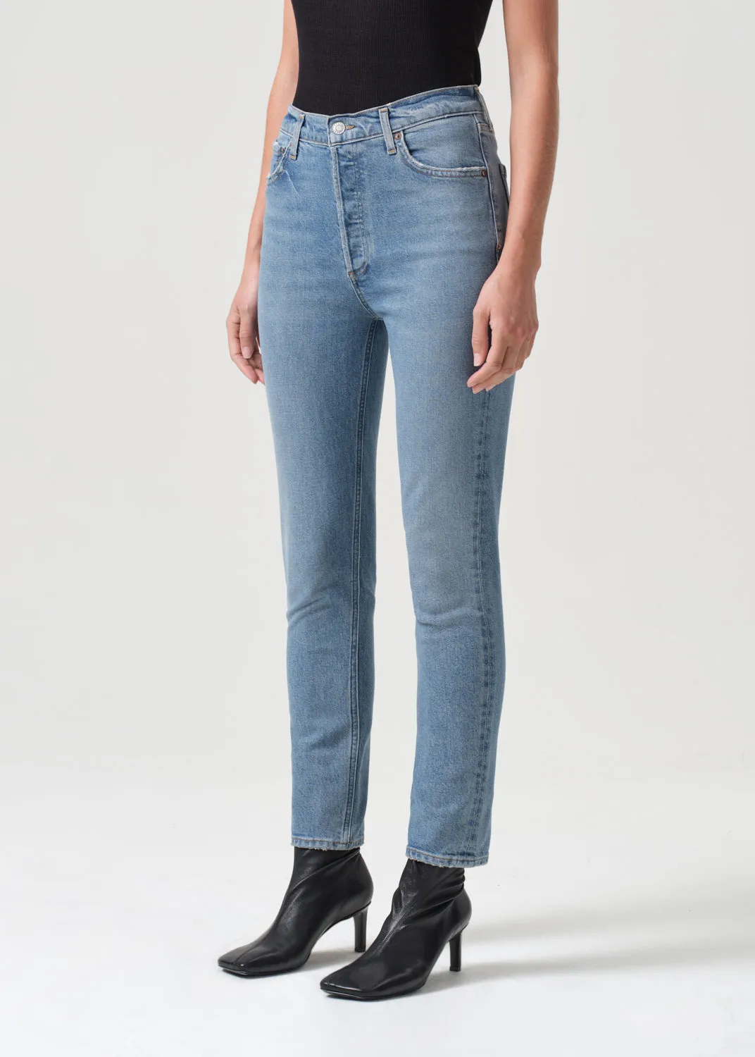 Nico High Rise Slim Fit (Stretch) in Helm sold by Agolde product image thumbnail 4