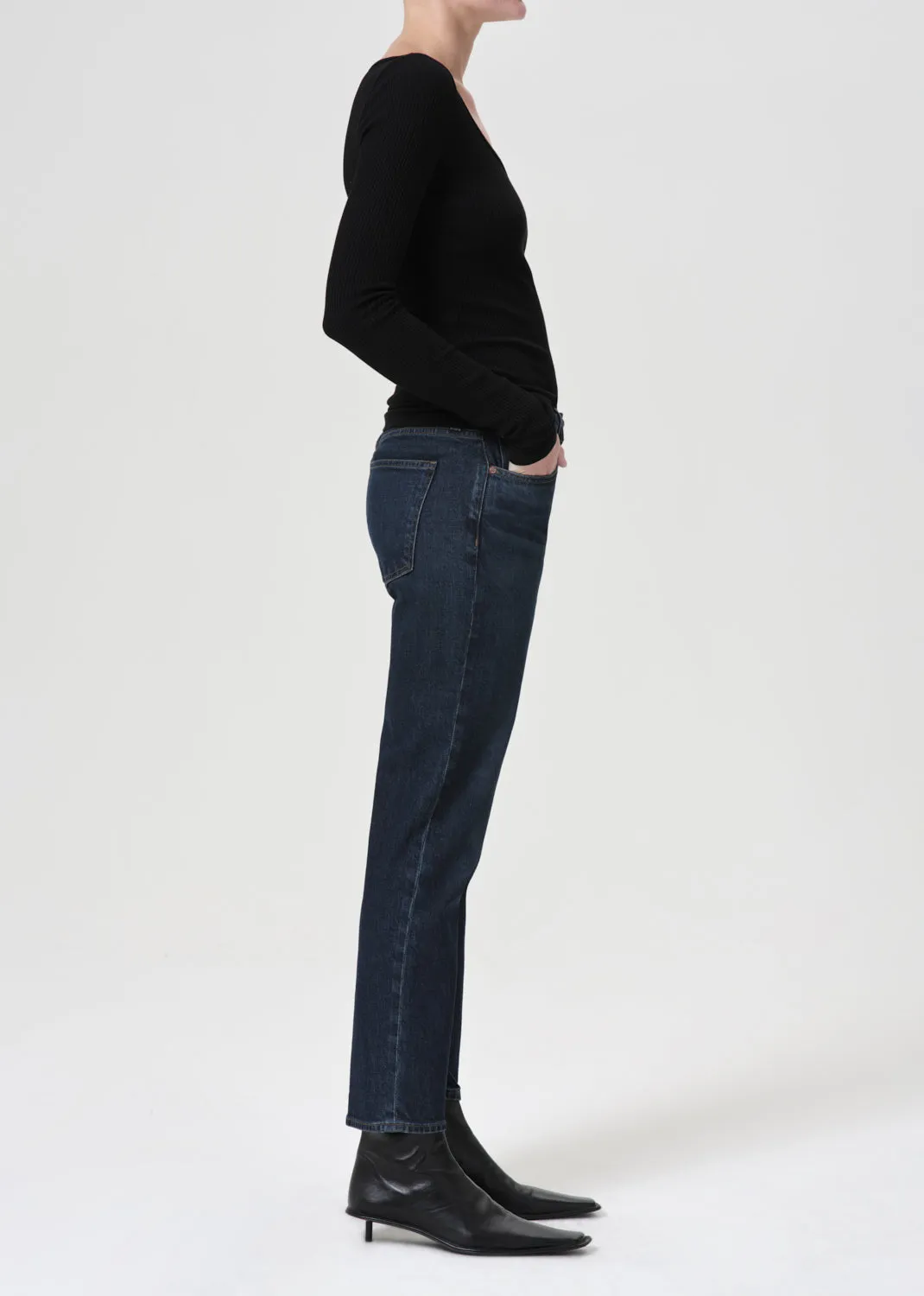 Kye Mid Rise Straight Crop (STRETCH) in Anthem sold by Agolde product image thumbnail 3