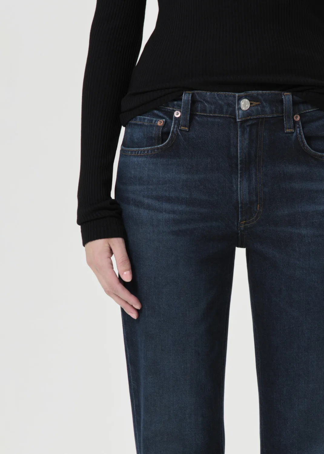 Kye Mid Rise Straight Crop (STRETCH) in Anthem sold by Agolde product image thumbnail 4