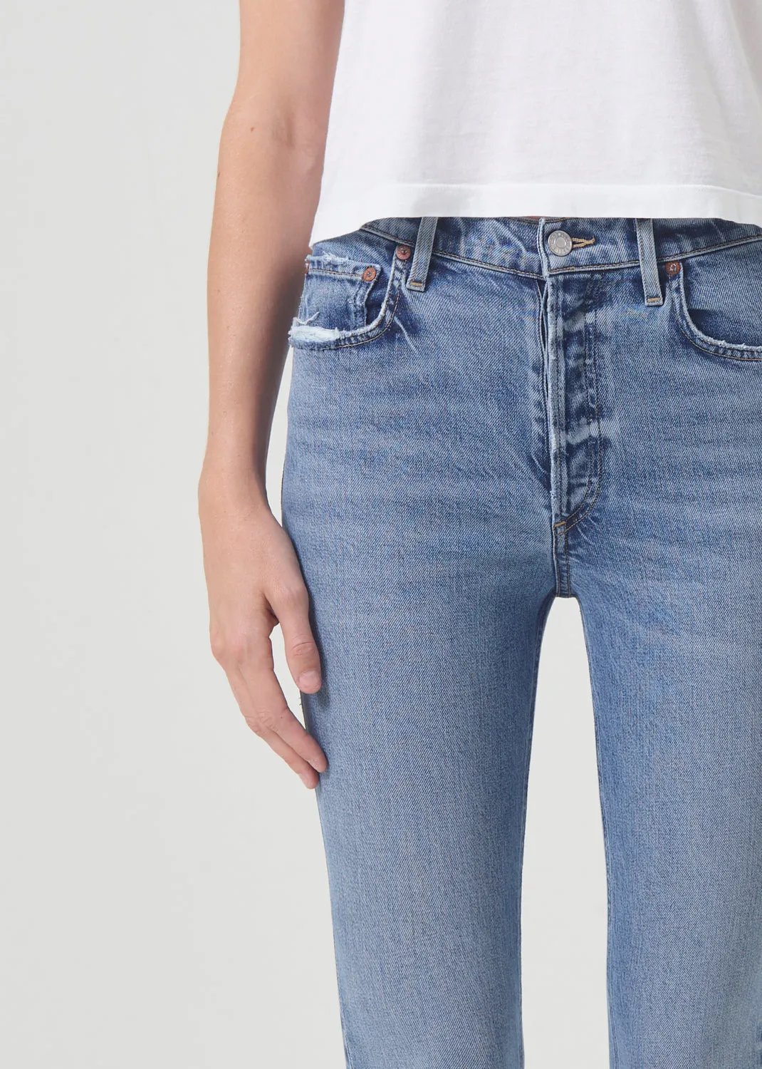 Nico High Rise Slim Fit (STRETCH) in Blame sold by Agolde product image thumbnail 5