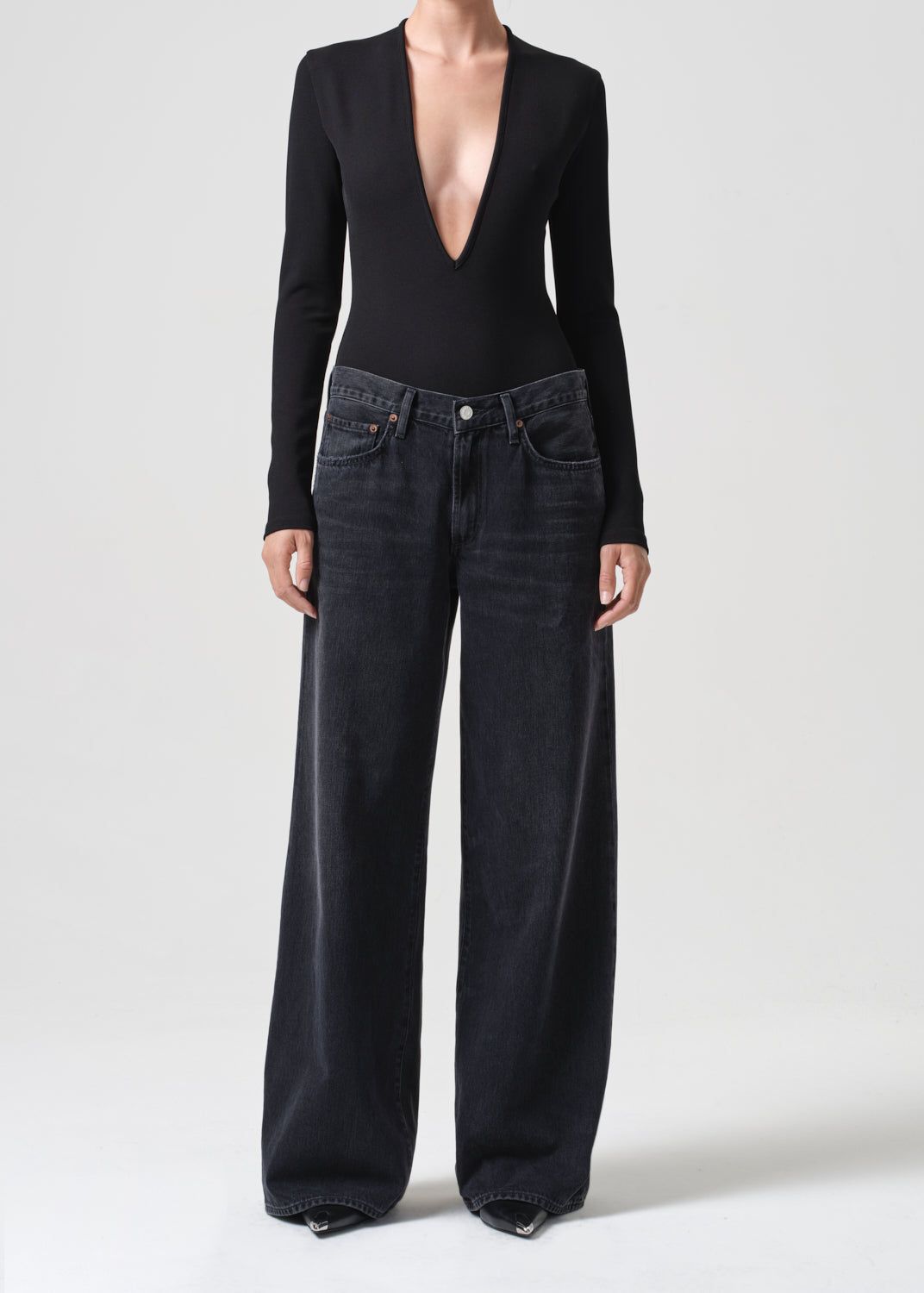 Zena Bodysuit in Black sold by Agolde product image thumbnail 3