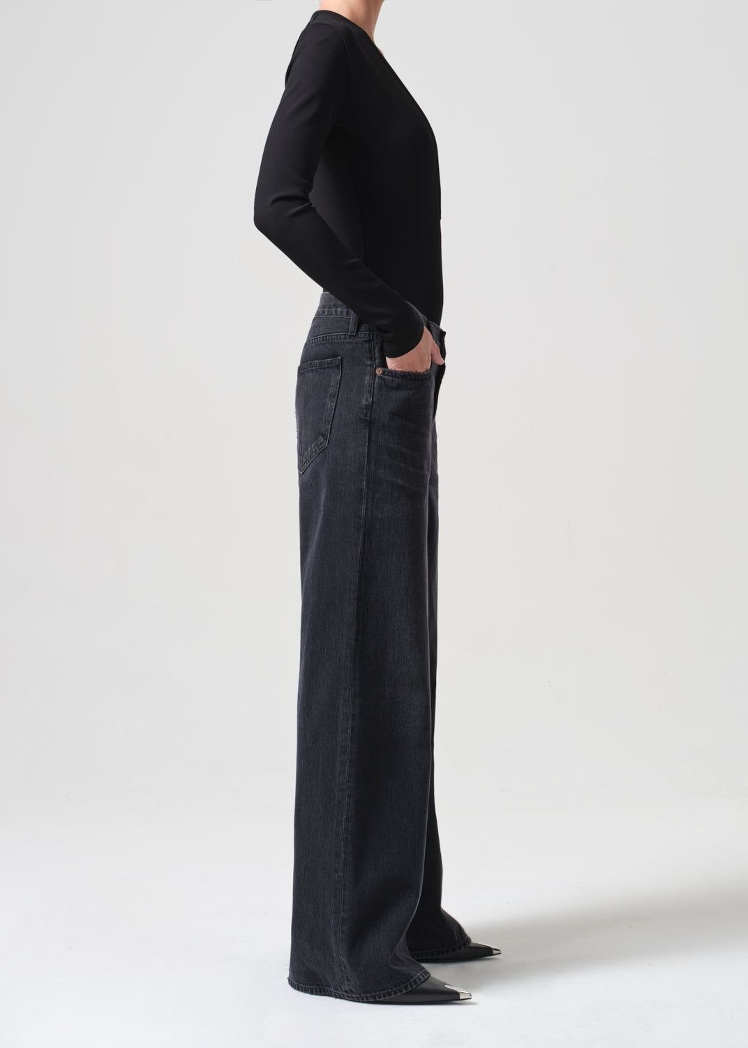 Zena Bodysuit in Black sold by Agolde product image thumbnail 5