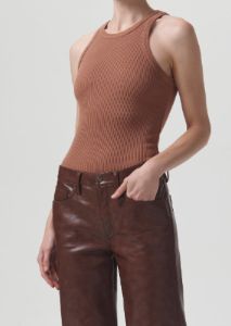 Bailey Tank in Brown Sugar sold by Agolde