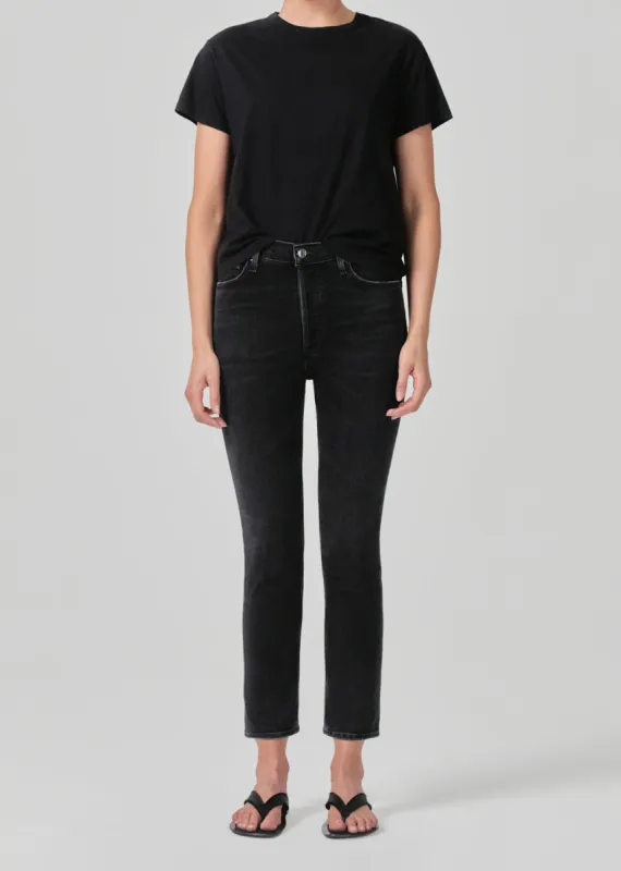 Nico High Rise Slim Fit (Stretch) in Hotline sold by Agolde