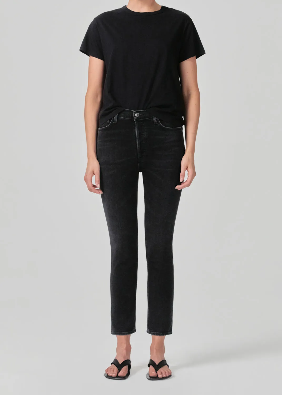 Nico High Rise Slim Fit (Stretch) in Hotline sold by Agolde
