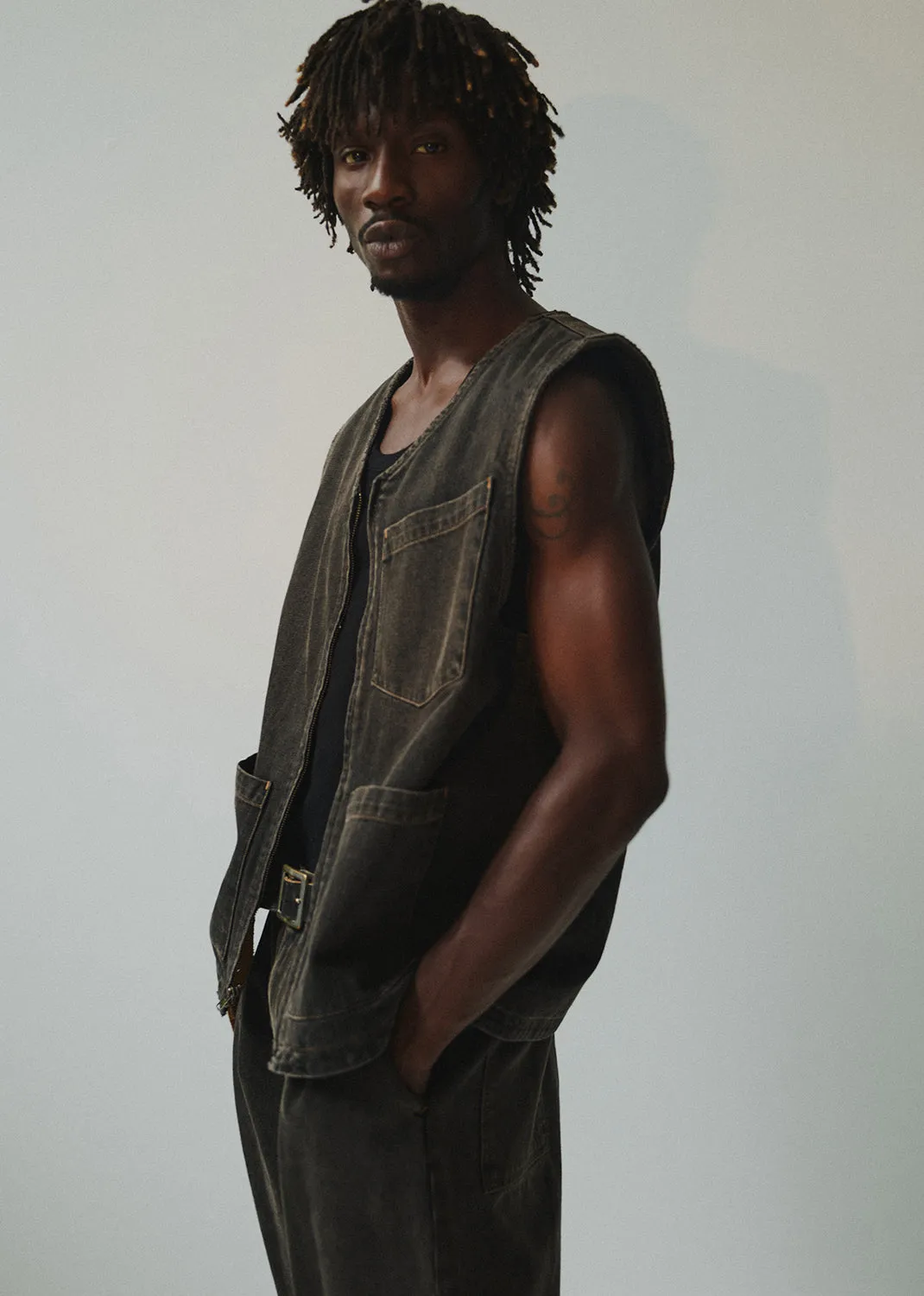 Ogden Vest in Umber sold by Agolde