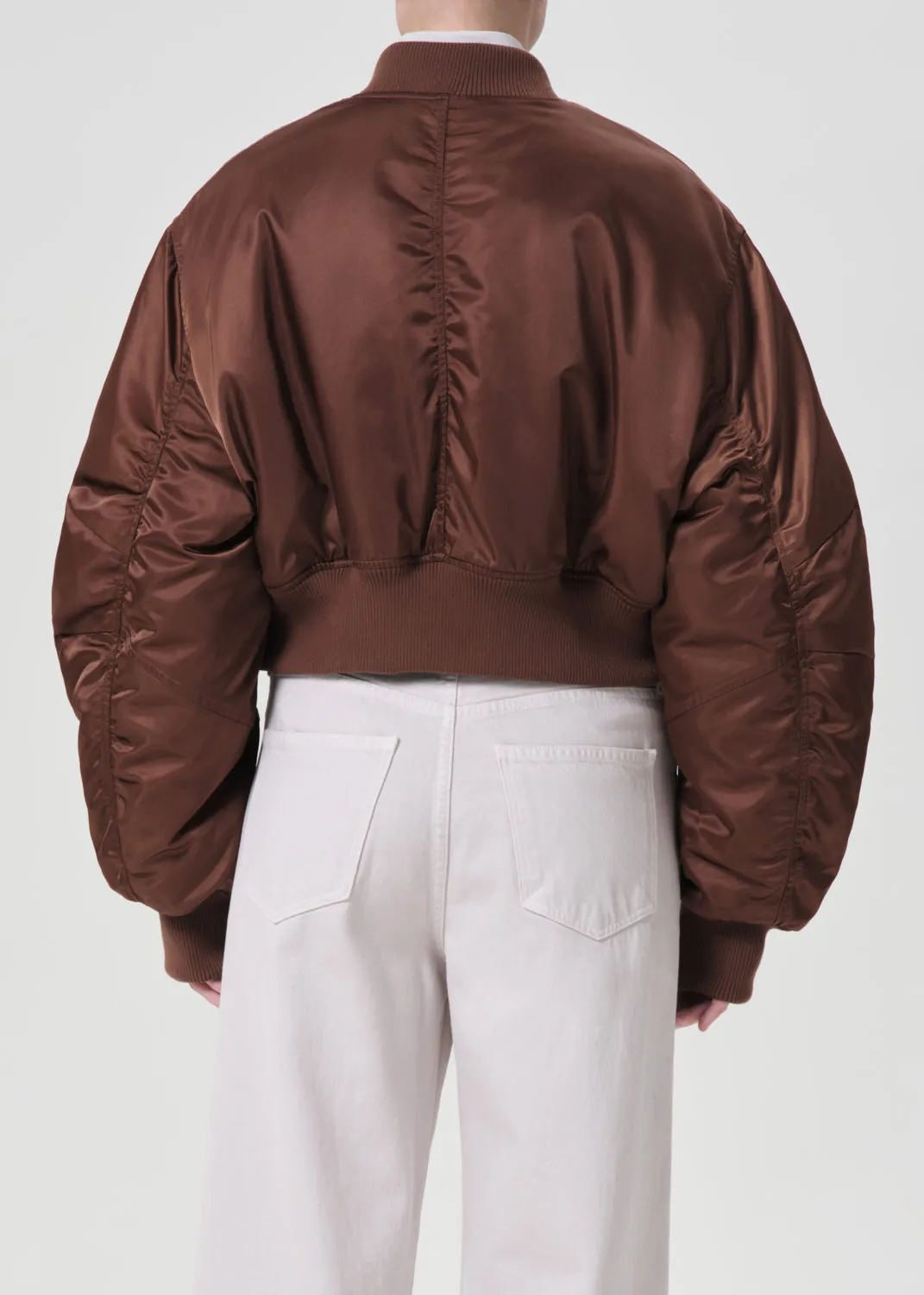 Shoreditch Ski Club x AGOLDE Jett Bomber Jacket in Gingersnap sold by Agolde product image thumbnail 2