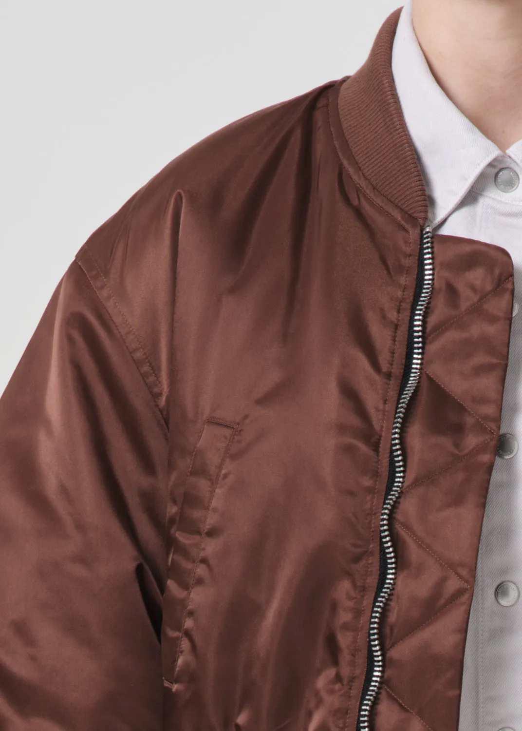 Shoreditch Ski Club x AGOLDE Jett Bomber Jacket in Gingersnap sold by Agolde product image thumbnail 5