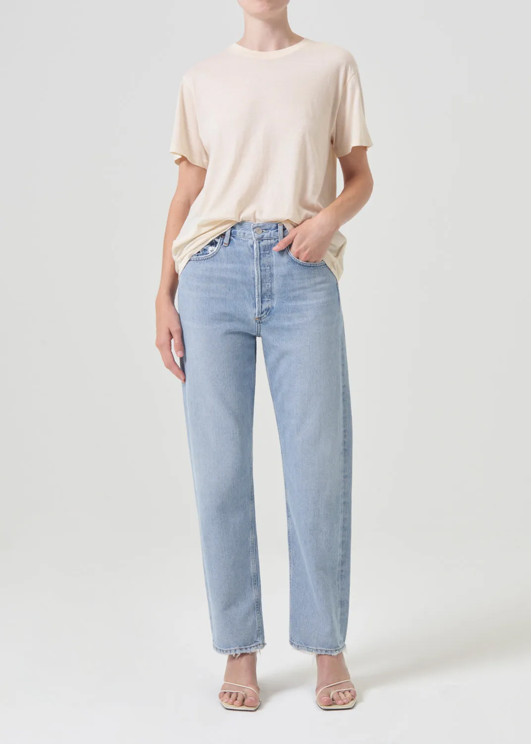 90's Mid Rise Straight in Snapshot sold by Agolde