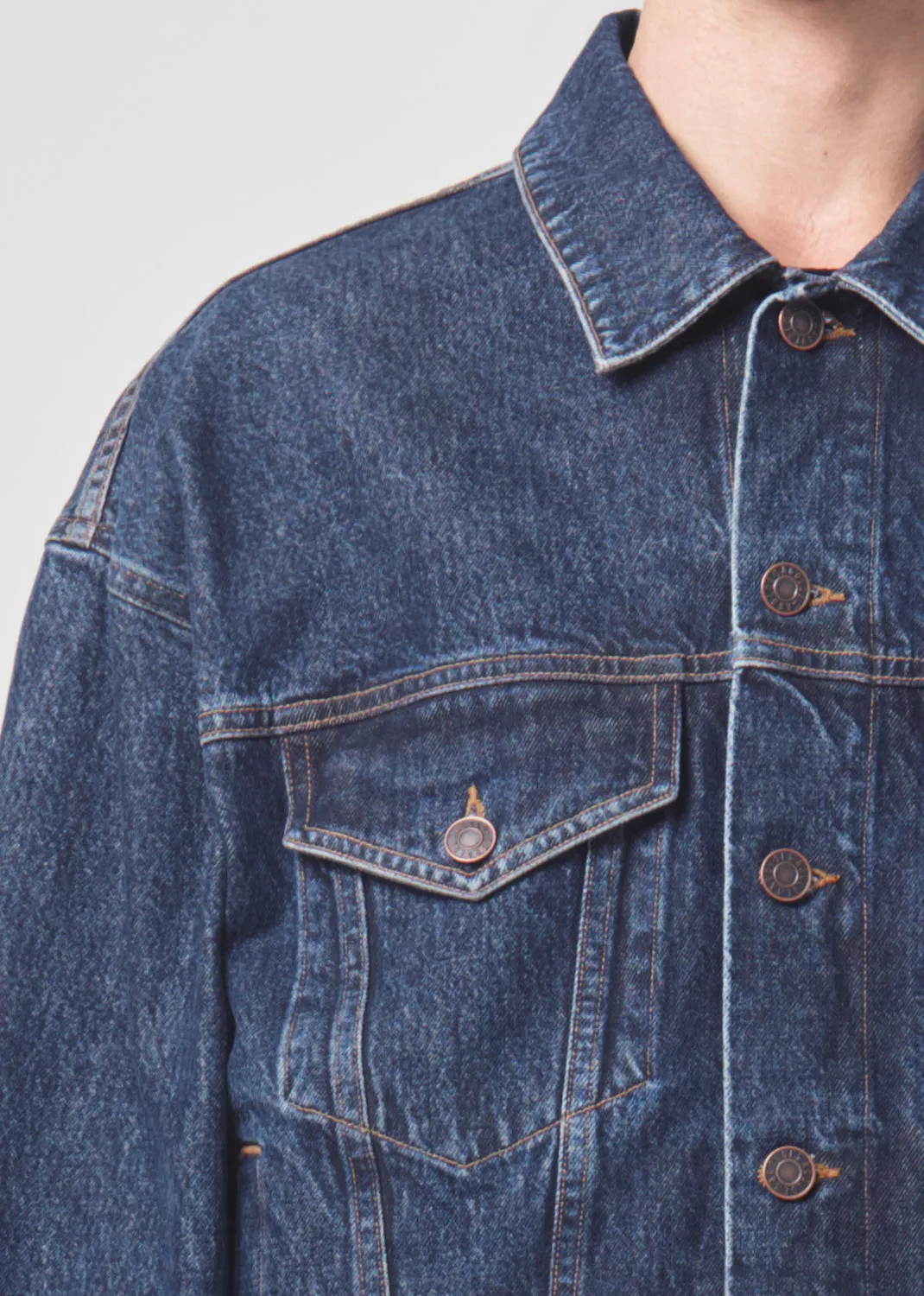 Stefano Jean Jacket in Pendulum sold by Agolde product image thumbnail 5