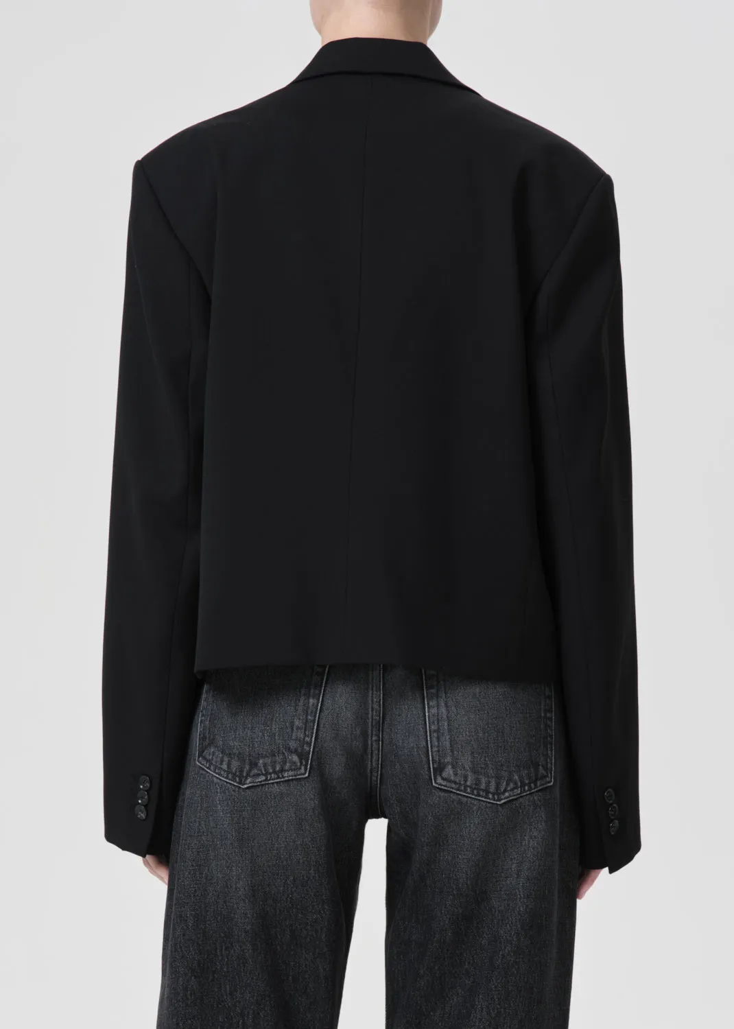Shoreditch Ski Club x AGOLDE Callie Cropped Blazer in Black sold by Agolde product image thumbnail 3