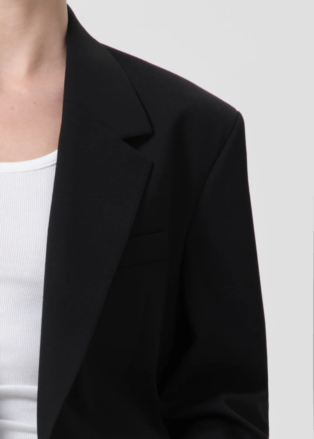 Shoreditch Ski Club x AGOLDE Callie Cropped Blazer in Black sold by Agolde product image thumbnail 5