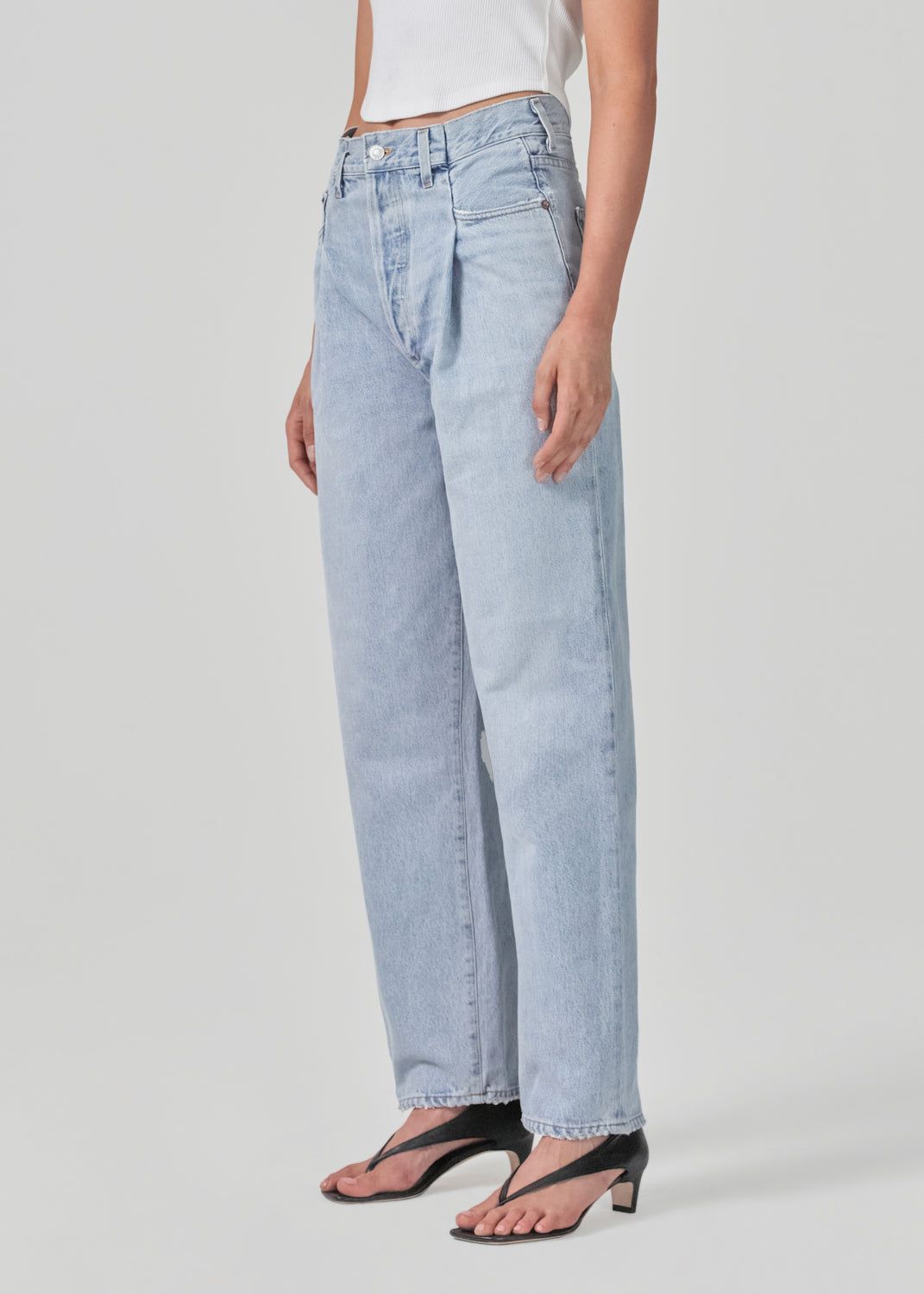 Fold Waistband High Rise Tapered Jean in Sideline sold by Agolde product image thumbnail 4