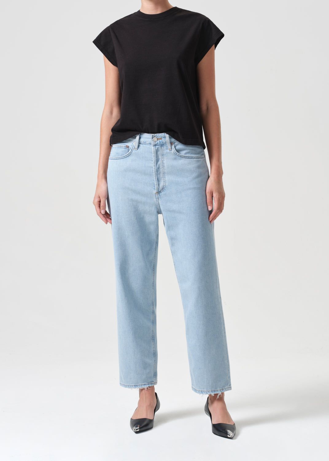 90's Crop Mid Rise Straight in Pivot sold by Agolde